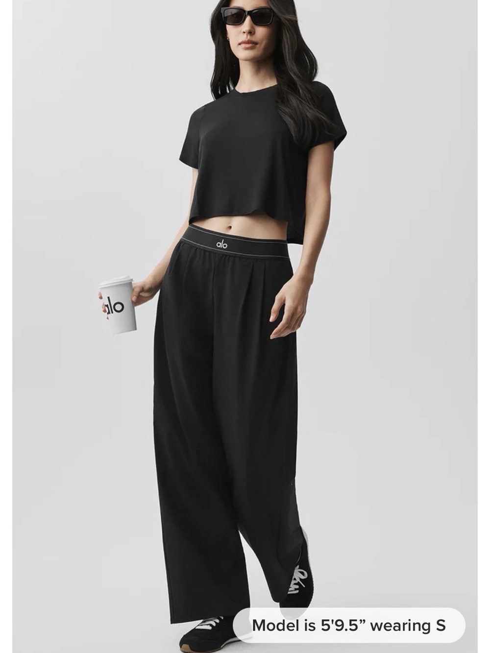 ALO Yoga Black Suit Up Trousers